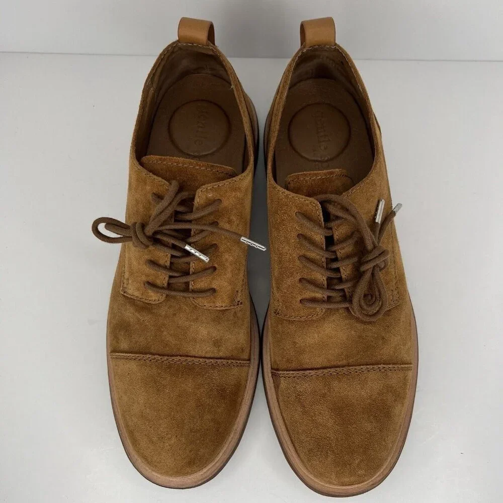 Kenneth Cole Gentle Souls NuBuck Brown Suede Oxford Mens Size 11.5M Loafers